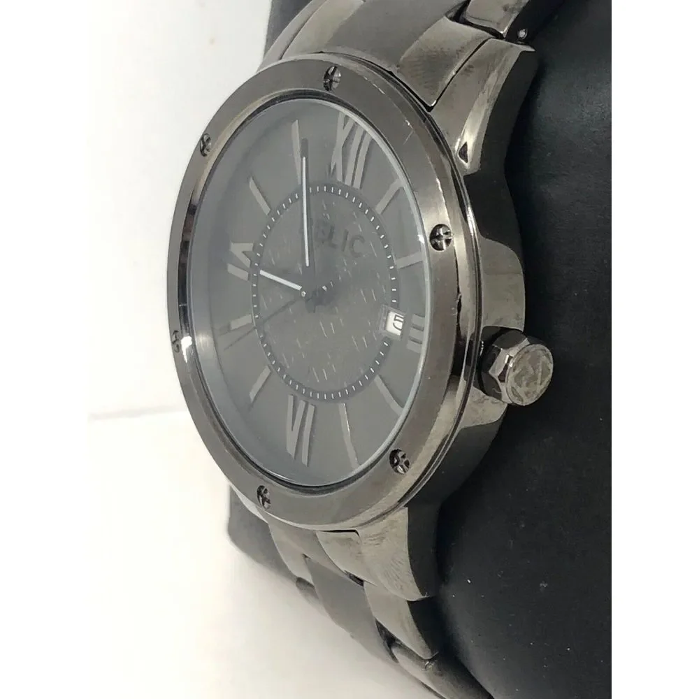 Relic ZR11998 Men Grey Stainless Steel Analog Grey Dial Quartz Wrist Watch HO157